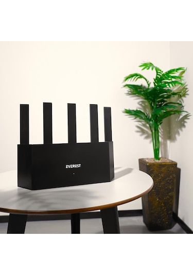 Everest Ewr-x3000mbps-v1 X3000mbps Dualband 5 6dbi 1 Wan Port + 3 Lan Port Wi-fi 6 Wisp+ap+repeater Destekli Kablosuz Wifi Router