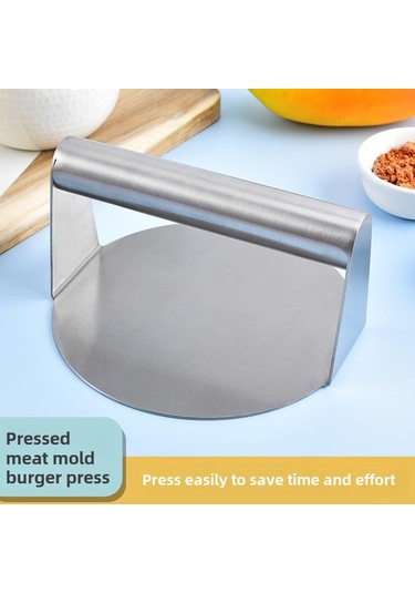 Hombey Ev Kullanıma El İşlemli Çelik Burger Press: Dairesel-kare Köfte Ve Hamur Pres Aleti - Toptan Stok