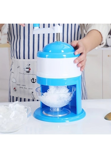 Fochsia Mavi Manuel Buz Kıyma Makinesi - Dondurmalar Smoothieler Ve Partiler İçin Mükemmel