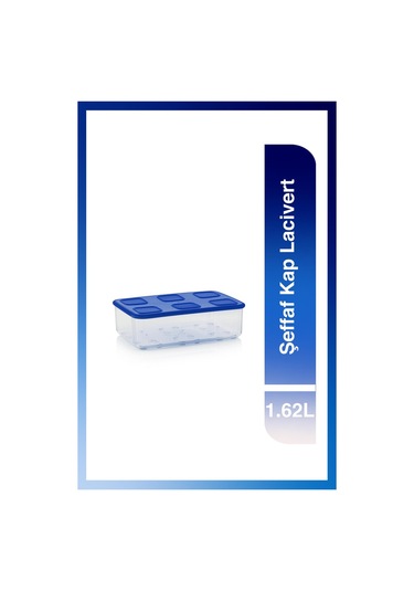 Tupperware Şeffaf Kap 1.62L Lacivert