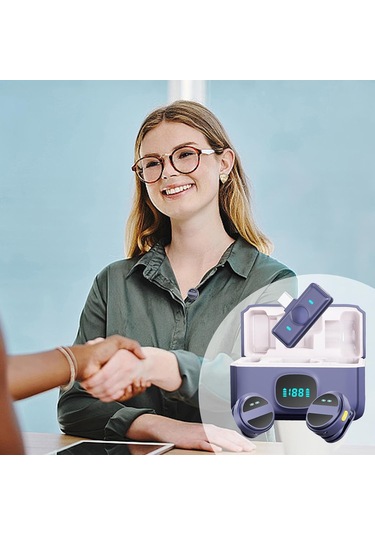 Kablosuz Yaka Mikrofonu Taşınabilir Gürültü Önleyici Kablosuz