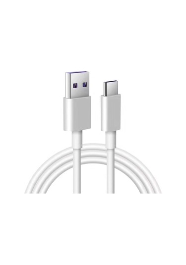 Xiyyadms 2m Beyaz Tpe Type-c Şarj Kablosu - 5a Hızlı Şarj, Dayanıklı Kapak, Akıllı Chip, Esnek Büküm Özelliği