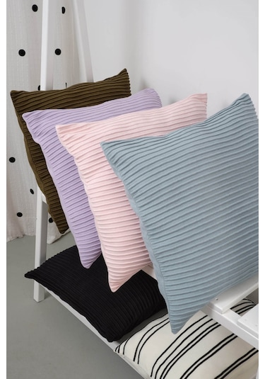 Peraluna Free Pıllow %100 Organik Pamuk Triko Yastık Kılıfı 60x60 Cm Lila - Lila