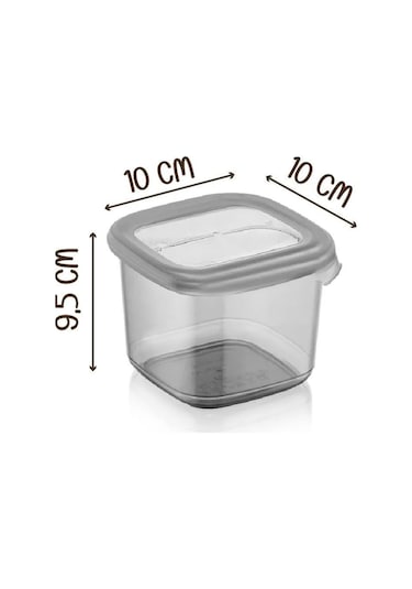 Kitchen Life 6'lı Etiketli Boly Kare Saklama Kabı Seti 550ml