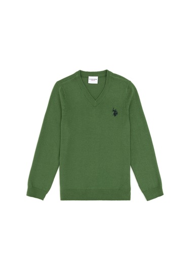 U.s. Polo Assn. Erkek Çocuk Yeşil Kazak /triko 50294200-vr054 Yeşil