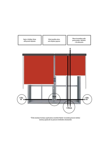 Br Perle Kırmızı Renk Düz Mekanize Stor Perde Yüksek Kalite Metropol Serisi Kırmızı