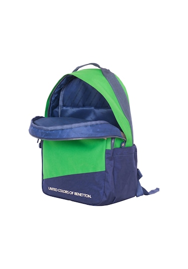 United Colors Of Benetton. Color Blocking Erkek Çocuk Okul Çantası Lacivert - Yeşil