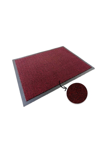 Kapı Önü Paspas Nem Alıcı Paspas 80x120 Cm Bordo