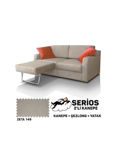 Serios Şezlonglu Yataklı Kanepe - Zeta 149