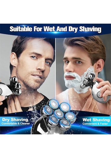 Elektrikli Baş Tıraş Makinesi, Burun Kılları İle 5'i 1 Arada Baş Tıraş Makinesi