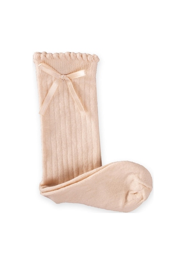 Cigit Çocuk Diz Altı Kız Çorap 2-9 Yaş Kum Krem