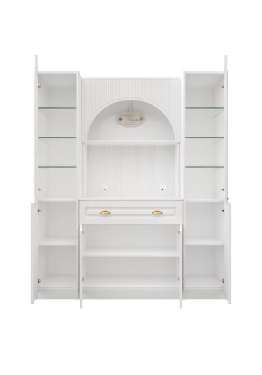 Guneystore Armoni Gold Maxi Kahve Köşesi Komple Mdf Beyaz