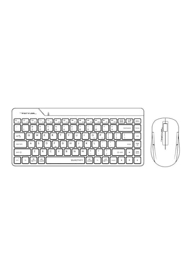 A4 Tech Fg2200 Aır2 Mini Kablosuz Klavye Mouse Seti, Usb, Siyah Optik
