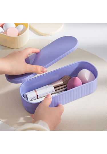 Cbtx U026 Makyaj Fırçası Trp+pp Saklama Kutusu Makyaj Yumurta Puf Temizleme Filtresi Kurutma Rafı - Kremsi Sarı