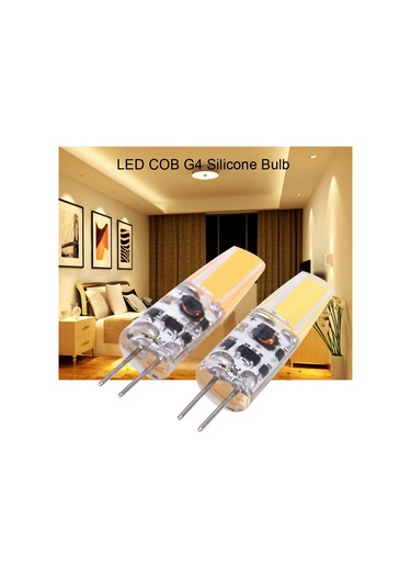 10 Adet Ac/dc12-24v G4 Cob Led Ampul Kısılamayan Silikon Ampul Sıcak Beyaz