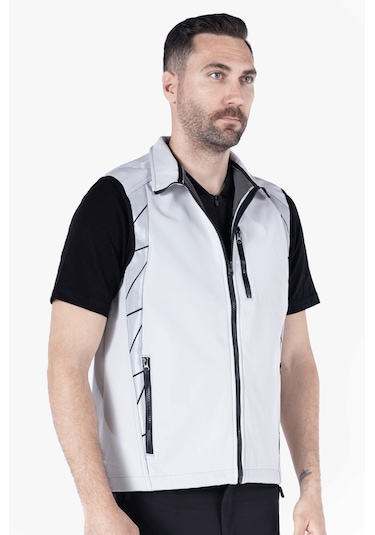 Tiger Softshell Yelek Açık Gri - Siyah