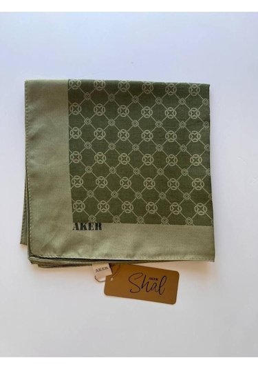 Yeşil Elegance Monogram Eşarp Yeşil