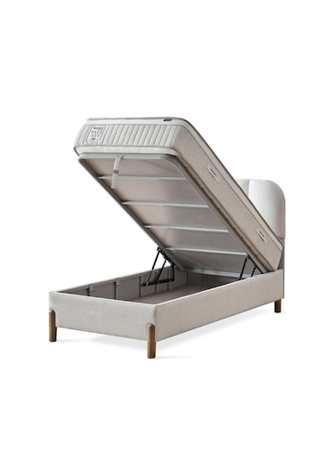 Bohem Prime Tek Kişilik Uyku Seti Pocket Yaylı Yatak, Sandıklı Baza, Başlık 3 Lü Set 100 x 200