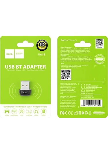 Hoco Ua18 3.0mbps Usb Bluetooth 5.0 Adaptör
