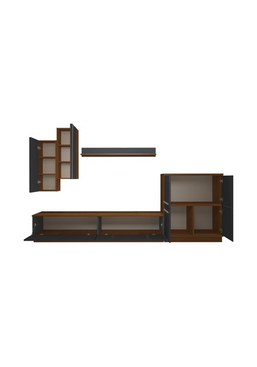 Decoraktiv Eko 6b Mdf Std Tv Ünitesi Tv Sehpası Ceviz - Antrasit