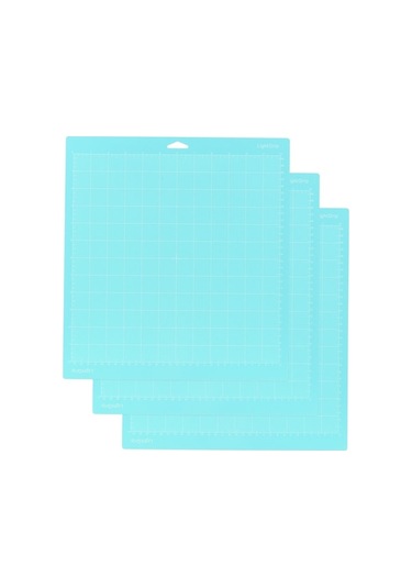 3 Adet Mavi Pvc Kesim Matı - 12x12 İnç, Yapıştırıcı Tabakalı, Kesici Makine İçin Kullanım