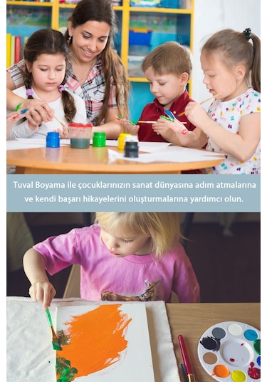 Sevimli Arı Ve Bal Kovanı Çocuk Eğitici Tuval Boyama Hobi Seti