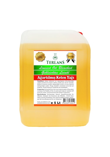 Terlans Keten Yağı Ahşap Koruyucu Resim Yağı 5 L