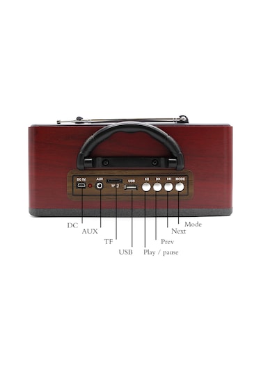 Meier M-113Bt Nostaljik Usb-Tfcard-Bluetooth Destekli Fm Radyo