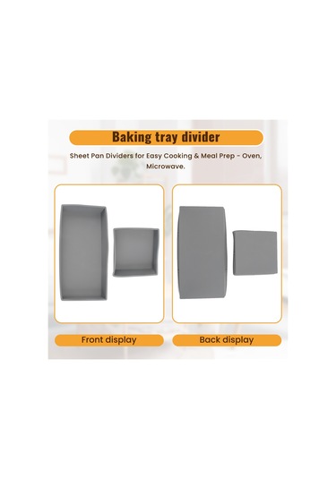 Kolay Pişirme Ve Yemek Hazırlığı İçin Sac Tepsi Bölücüler - Fırın, Mikrodalga Gri