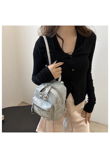 Sınıfa Çıkmak İçin Kadın Mini Sırt Çantası-siyah Siyah