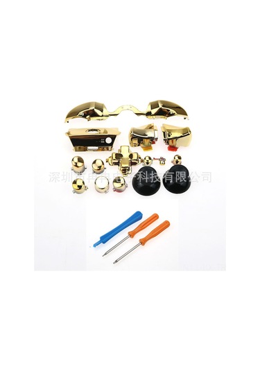 Kangvka Xbox One Elite Kumanda Lb Rb Joystick Kapağı Ve Elektroplated Kasa Tamiri İçin T6 T8 Tornavida Seti Altın Rengli + Araçlar