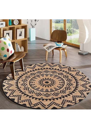 Yuvarlak Jüt Hasır Halı 80X80 (532121108)