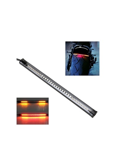 Motosiklet İçin 5w 12v 300lm Kırmızı-sarı Işık 32 Led Fren Lambaları, Kablo Uzunluğu: 50cm