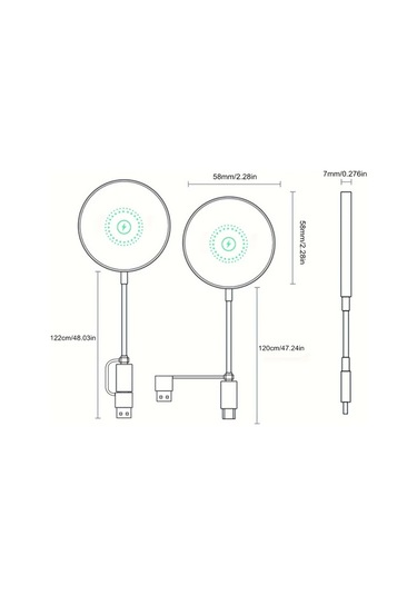 Motion003 Pdkuaı Manyetik Kablosuz Şarj Cihazı İphone Uyumlu 16 15 14 13 12 Siyah Hızlı Şarj Usb