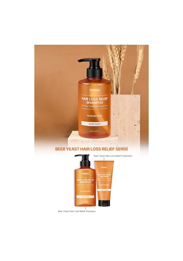Saç Dökülmelerine Karşı Şampuan Kundal Hair Loss Relief Shampoo Real Beer Yeast 500 Ml Herb Mint