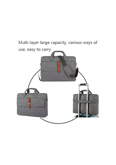 Çok Fonksiyonlu Omuz Askılı Laptop Çantası 14.1 İnç Siyah 14.1 inch