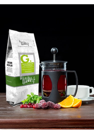 Limonlu Yeşil Çay & French Press Seti