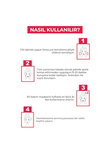 Sinoz Akne ve Siyah Nokta Karşıtı Arındırıcı Kil Maskesi 50 ML