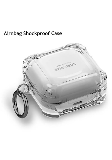 Samsung Galaxy Buds Core Uyumlu Transparan Tank Kılıf +kanca 1.kalite Şeffaf