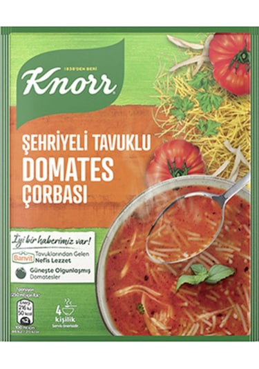 Şehriyeli Tavuklu Hazır Domates Çorbası 67 G X4 Adet