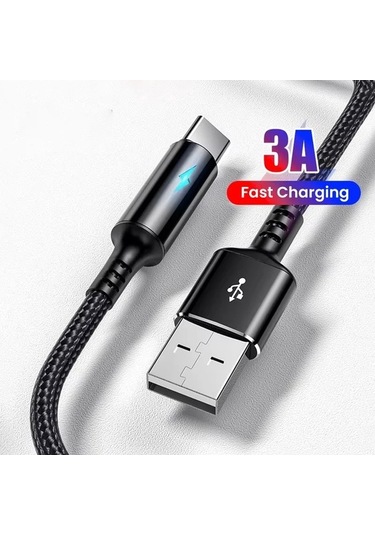 Tongxida Usb A - Mikro/tip C Kablosu Xiaomi Samsung Uyumlu Android 3a Hızlı Şarj Tipi C Veri Transféré 0.25 M