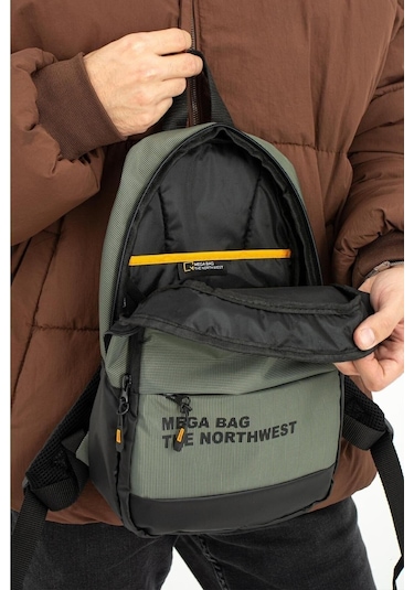 Yağmura Dayanıklı Polyester Kumaş Mini Sırt Çantası Gri