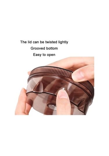 Dancemonkey 2 Adet Çelik Yuvarlak Duvara Monte Baharat Kavanozu Siyah