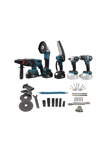 Dawreek Beşli Set MK350 (Budama Testeresi 13 MM Ç.Mandren+S.Sıkma+Ş.Spral+Ş.Hilti)