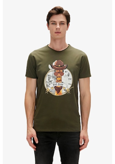 Bad Bear Gıraffe Erkek Yeşil Tişört Yeşil