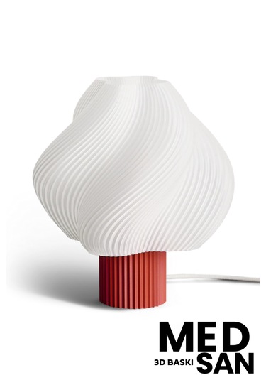 3d Baskı Modern Tasarım Lambader 35cm Kırmızı