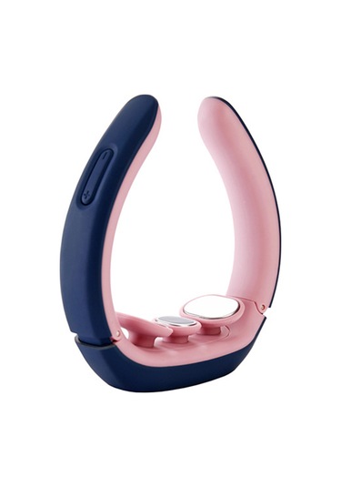 Xindoker Üç Başlı Akıllı Boyun Masaj Cihazı - Elektrikli Şok Dalgalı Isıtmalı Abs+silikon Boyun Bakıcısı Mavi Şarjlı Mavi