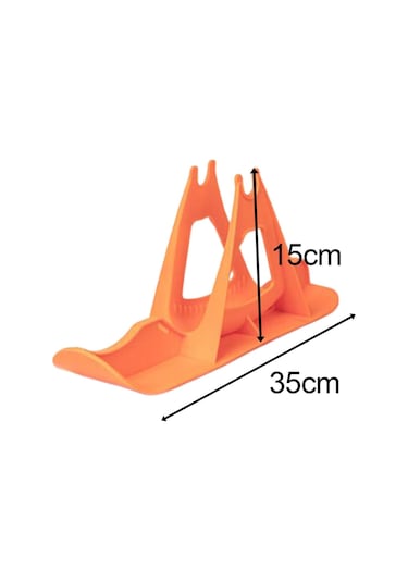 Suntek Kış Kar Kızağı Bisiklet Kayak Kızak Spor Turuncu