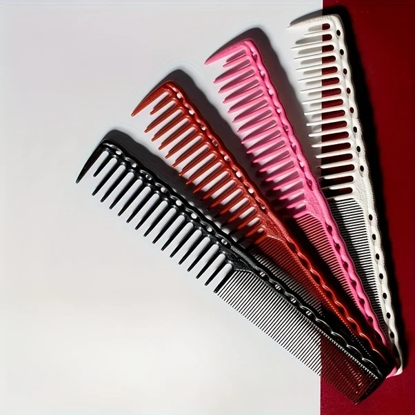 Gateesat Beyaz Saç Stili İçin Karbon Fiber Saç Fırçası Seti - İnce Ve Geniş Dişler