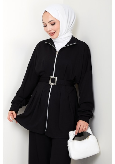 Dilsa Kemerli Oysho İkili Takım 1607 - Siyah Siyah